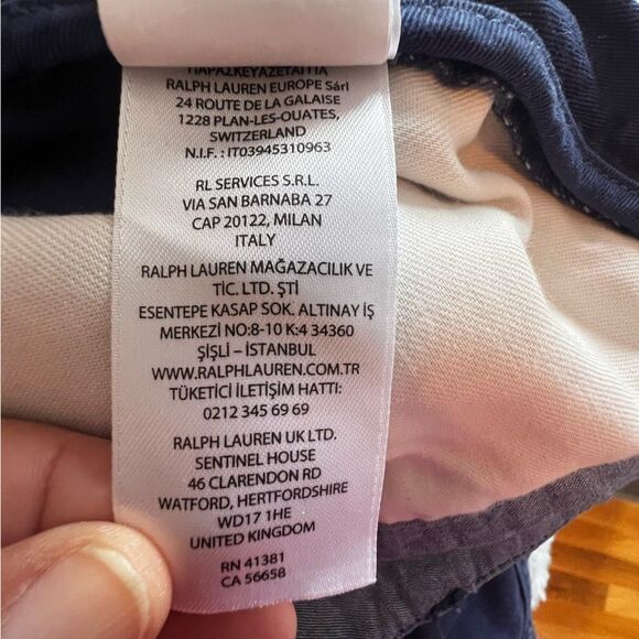Polo Ralph Lauren Chino Shorts Classic Fit Flat Front Newport Navy Size 46 B NWT - Picture 15 of 15